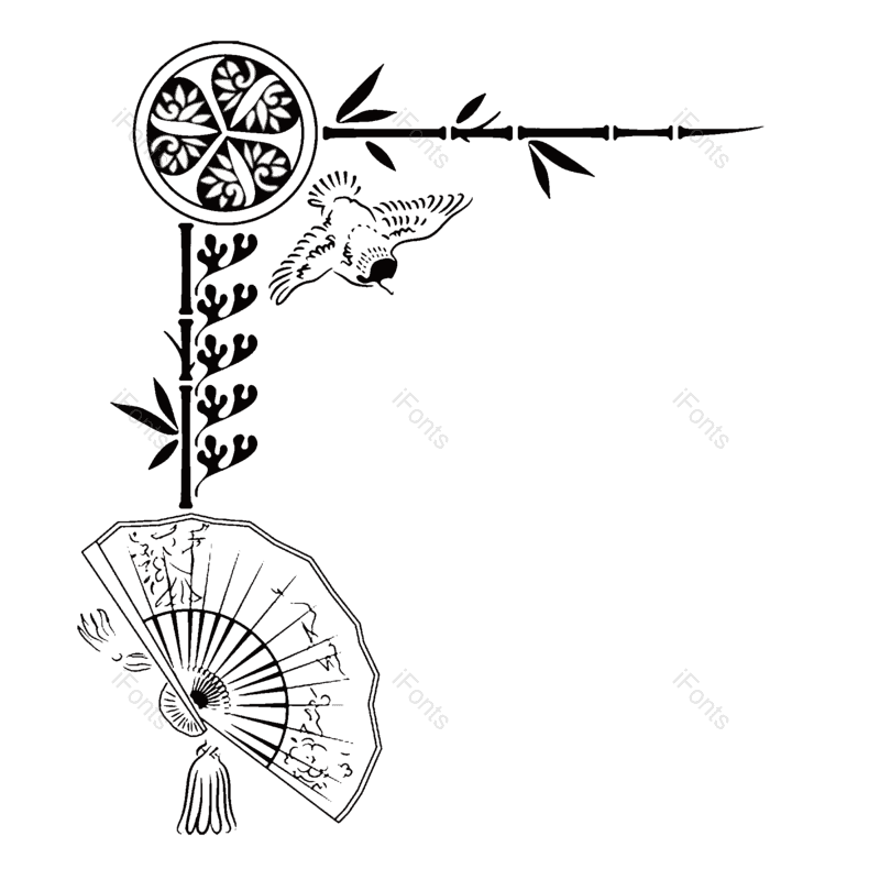 中国风图片,花纹元素,底纹PNG,黑白免抠素材